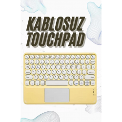 Mey İthalat® Bluetooth Touchpad Klavye 10.9 inch Kablosuz Wifi Q Klavye Slim