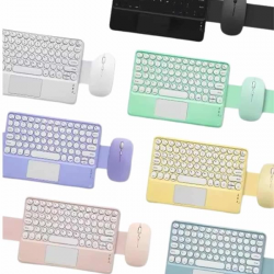 Mey İthalat® Bluetooth Touchpad Klavye Ultra İnce Taşınabilir Q Klavye