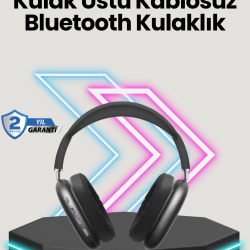 Mey İthalat® Bluetooth V5.0 Kablosuz Kulak Üstü Kulaklık | Katlanabilir, Mikro USB Girişli