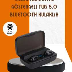Mey İthalat® Bluetooth V5.0 Parmak Dokunmatik Kontrol Kablosuz Kulaklık Şarj Kutulu Model