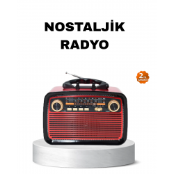 Mey İthalat® Bluetooth’lu LED Işıklı Nostaljik Müzik Kutusu – Ahşap Dokulu, Vintage Tasarım ve Yüksek Ses Kalitesi