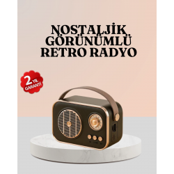 Mey İthalat® Bluetooth’lu Retro Radyo – FM Destekli Nostaljik Hoparlör