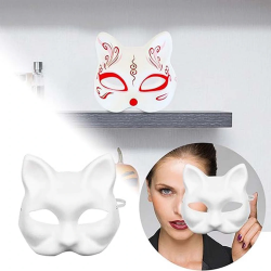 Mey İthalat® Boyanabilir Kedi Model Maske – Kendi Tasarımını Oluştur