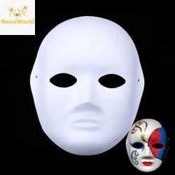 Mey İthalat® Boyanabilir Surat Model Maske – Lastikli | Kendin Tasarla