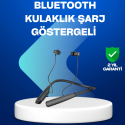 Mey İthalat® Boyun Askılı Kablosuz Bluetooth Kulaklık – Aktif Gürültü Önleme, LCD Ekranlı