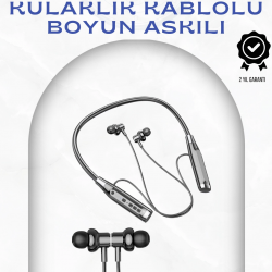 Mey İthalat® Boyun Askılı Kablosuz Kulaklık – 120 Saat Kesintisiz Müzik Keyfi