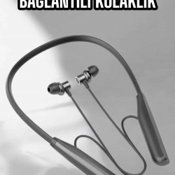 Mey İthalat® Boyun Bantlı Bluetooth Kulaklık Yüksek Ses Kaliteli 100 Saat Kulaklık