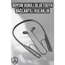Mey İthalat® Boyun Bantlı Bluetooth Kulaklık Yüksek Ses Kaliteli 100 Saat Kulaklık