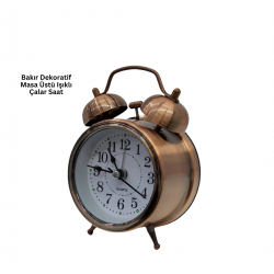 Mey İthalat® Bronz Metal Masa Saati