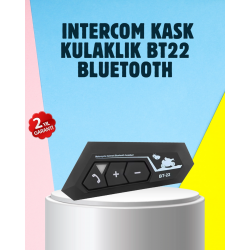 Mey İthalat® BT22 Motosiklet Kask İçi Bluetooth Kulaklık İnterkom Destekli
