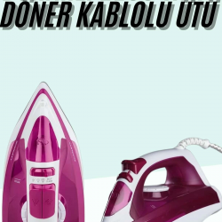 Mey İthalat® Buharlı Ütü 2200 Watt Seramik Tabanlı Taşınabilir Kablolu Ütü