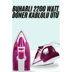 Mey İthalat® Buharlı Ütü 2200 Watt Seramik Tabanlı Taşınabilir Kablolu Ütü