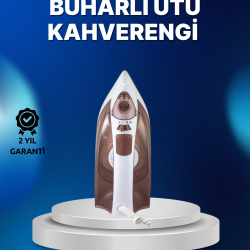 Mey İthalat® Buharlı Ütü 2200W Kireç Önleyici Self Clean Damlatmaz Kahverengi