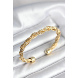 Mey İthalat® Burgu Zincir Model Gold Renk Kadın Vintage Bileklik