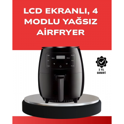 Mey İthalat® Büyük Boy 6 Litre Airfryer 2400W Sesli Uyarı LCD Ekran