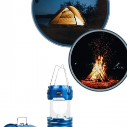 Mey İthalat® Büyük Boy Güneş Enerjili Kamp Feneri Işıldak Lamba USB Şarjlı