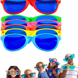 Mey İthalat® Büyük Parti Gözlüğü Rengarenk 12 Adet 27x9 cm