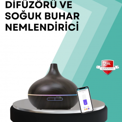 Mey İthalat® Büyük Su Hazneli Ultrasonik Difüzör ve Oda Nemlendirici