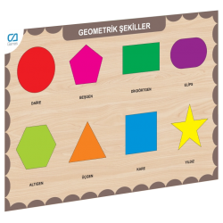 Mey İthalat® CAAHS-3204 AHŞAP GEOMETRİK ŞEKİLLER BUL-TAK