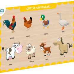 Mey İthalat® CAAHS-3211 AHŞAP ÇİFTLİK HAYVANLARI BUL-TAK