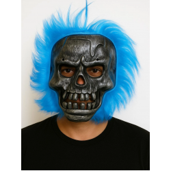 Mey İthalat® Cadılar Bayramı Lacivert Saçlı Maske