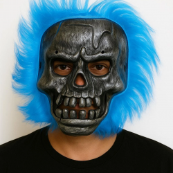 Mey İthalat® Cadılar Bayramı Lacivert Saçlı Maske