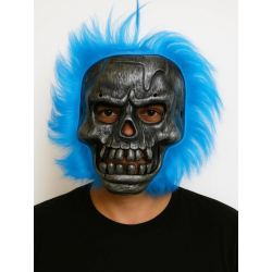 Mey İthalat® Cadılar Bayramı Lacivert Saçlı Maske