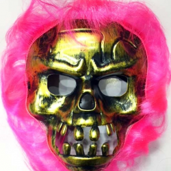 Mey İthalat® Cadılar Bayramı Pembe Saçlı Maske