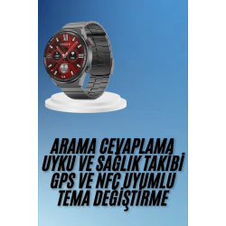 Mey İthalat® Çağrı Cevaplama Sesli Asistan Çoklu Dil Desteği 5.0 Bluetooth Akıllı Saat