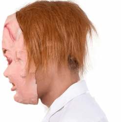 Mey İthalat® Çaki Maskesi Kahverengi Saçlı Lateks Et Chucky Çaki Maskesi