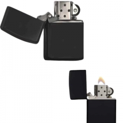 Mey İthalat® Çakmak Parlak Siyah Zippo Benzinli Çakmak Cep Boy Doldurulabilir