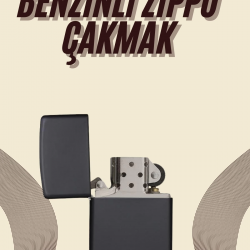 Mey İthalat® Çakmak Parlak Siyah Zippo Benzinli Çakmak Cep Boy Doldurulabilir