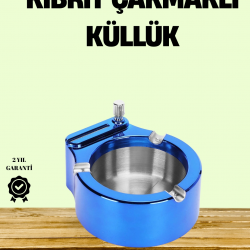 Mey İthalat® Çakmaklı Küllük Paslanmaz Çelik Şık Masa Aksesuarı