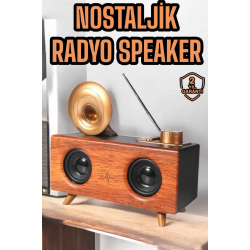 Mey İthalat® Çalar Radyo Müzik Kutusu Nostaljik Hoparlör Speaker