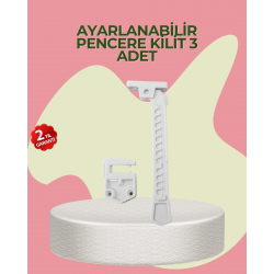 Mey İthalat® Cam Pencere Açılma Kontrol Kilidi Kolay Montaj 3’lü