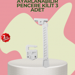 Mey İthalat® Cam Pencere Açılma Kontrol Kilidi Kolay Montaj 3’lü