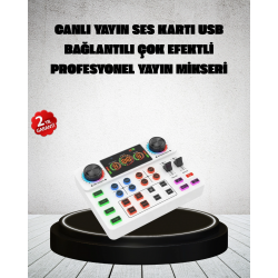 Mey İthalat® Canlı Yayın ve Karaoke İçin Profesyonel Ses Kartı Bluetooth Destekli