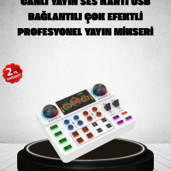 Mey İthalat® Canlı Yayın ve Karaoke İçin Profesyonel Ses Kartı Bluetooth Destekli