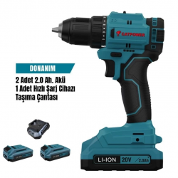 Mey İthalat® Cat Power 4213 Akülü Vidalama 2,0 Ah Çift Akülü