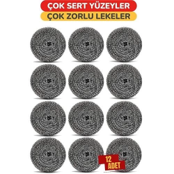 Mey İthalat® Çelik Bulaşık Ovalama Teli 12 Adet