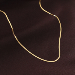 Mey İthalat® Çelik Gold Renk 60 cm İnce İtalyan Zincir Kolye