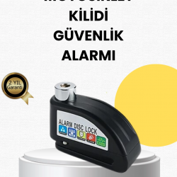 Mey İthalat® Çelik Gövdeli Alarm Disk Kilidi Motosiklet ve Bisiklet İçin Güvenlik