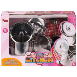 Mey İthalat® Çelik Tencere Tava Seti 8 Parça