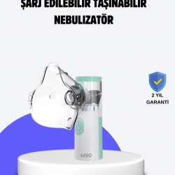 Mey İthalat® Cep Tipi Şarjlı Nebulizatör Ultrasonik Buhar Makinesi