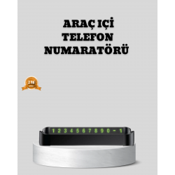 Mey İthalat® Çevirmeli Araç İçi Park Numaratörü – Alüminyum Gri, Kolay Montaj ve Net Görünüm