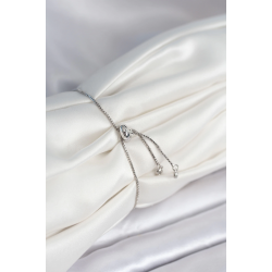 Mey İthalat® Çiçek Model Asansörlü Gümüş Renk Kadın Bileklik