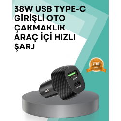 Mey İthalat® Çift Cihaz Destekli 38W Güçlü Çakmaklık Araç Şarj Cihazı