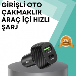 Mey İthalat® Çift Cihaz Destekli 38W Güçlü Çakmaklık Araç Şarj Cihazı