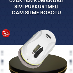Mey İthalat® Çift Diskli Güvenli Otomatik Cam Silme Robotu