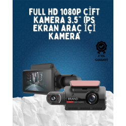 Mey İthalat® Çift Görüşlü Dashcam – Gece Görüşlü 1080P Araç İçi Güvenlik Kamerası